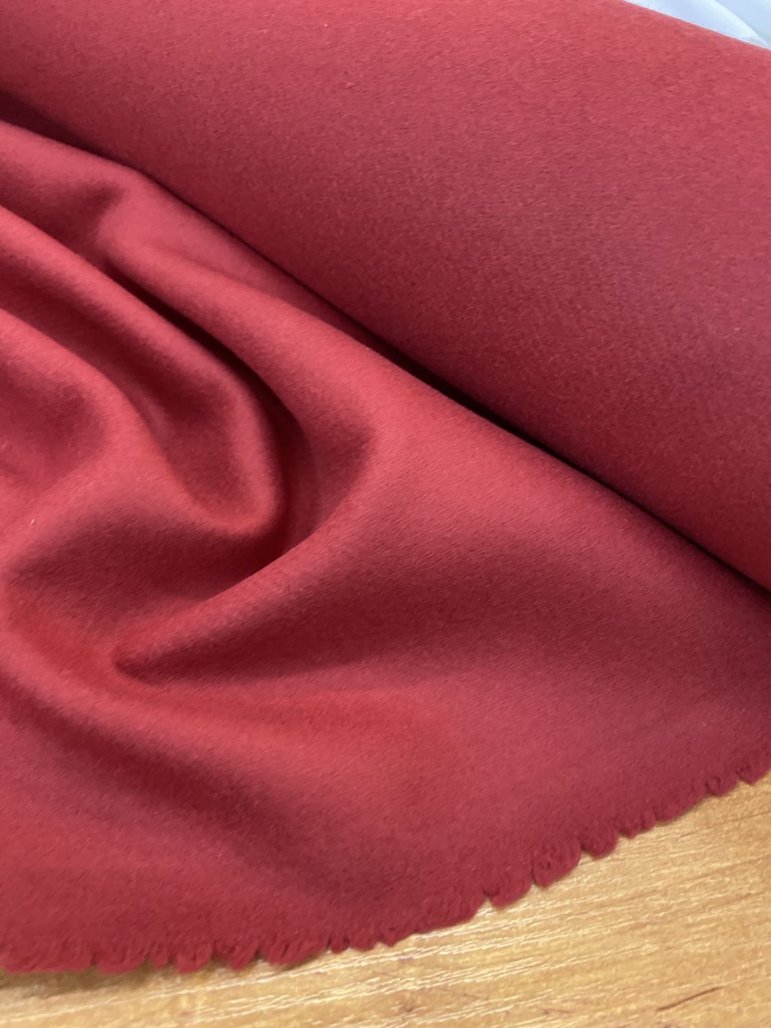 Ткань пальтовая шерсть ягодного цвета Max Mara