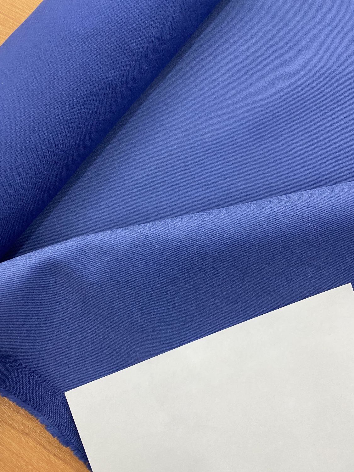 Ткань коттон хлопок джинс с эластаном синего цвета