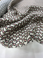Ткань шёлковая твиловая с рисунком пейсли