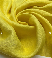 Ткань лён желтого цвета