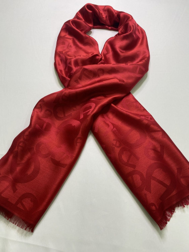 Палантин шёлковый 1,80х0,70м цвет красный  Aigner