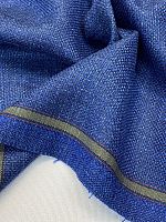 Ткань костюмная синего цвета шерсть с кашемиром Loro Piana
