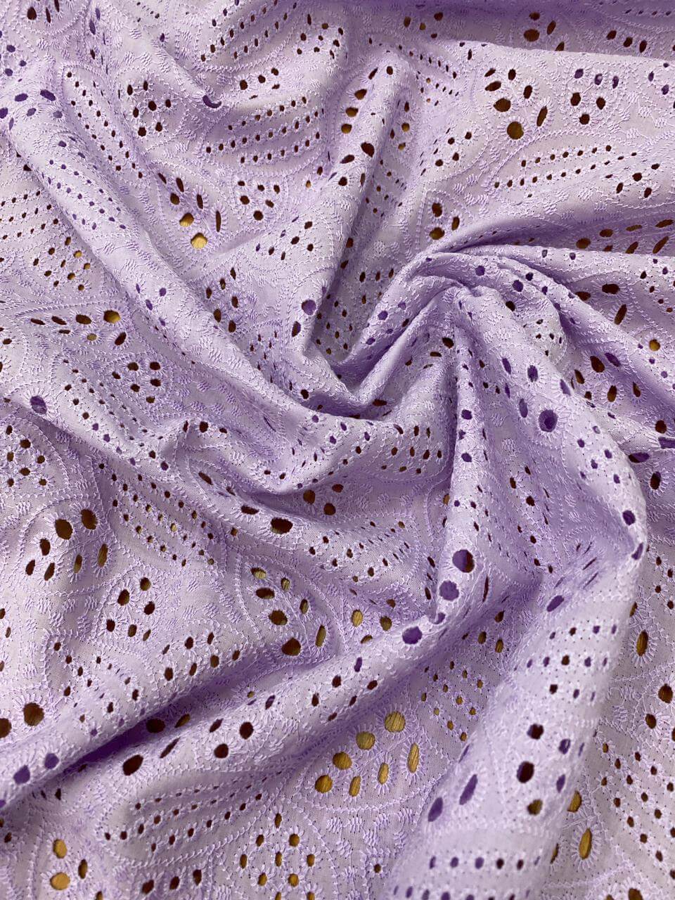 Ткань шитьё на хлопке сиреневого цвета в стиле Valentino купить в интернетмагазине Лантекс