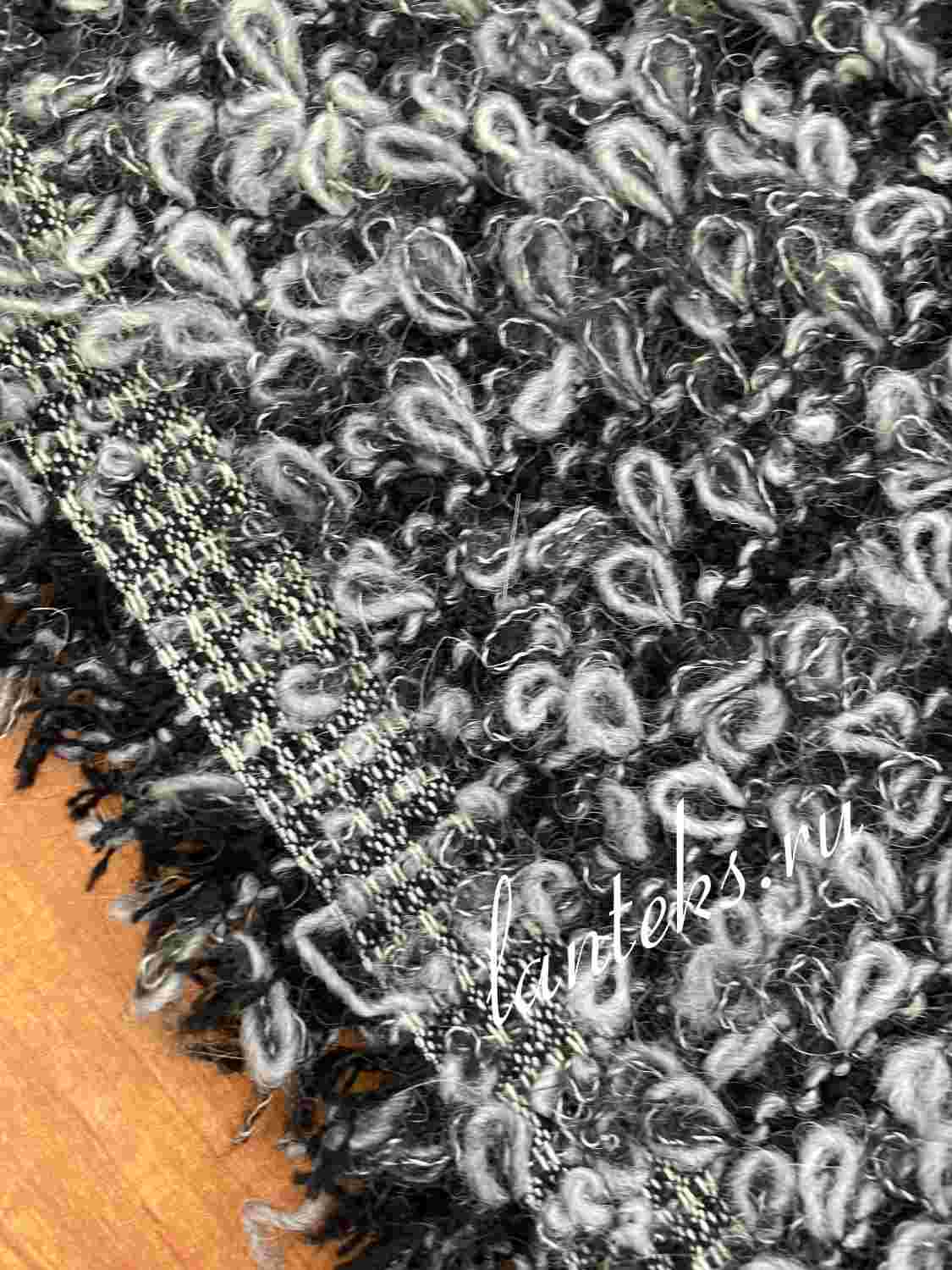Ткань шерстяная буклированная серого цвета купить в интернет магазине  Лантекс