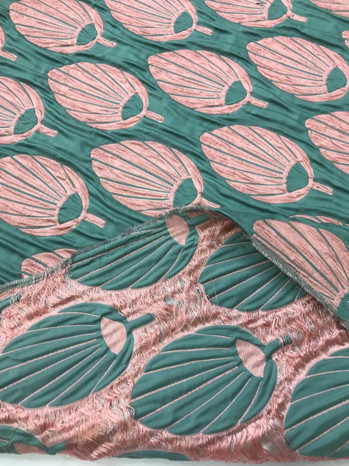 Ткань жаккардовая дизайн MARNI цвета тиффани с розовым купить в интернетмагазине Лантекс