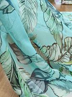Ткань шифон без эластана Max Mara с листьями папоротника