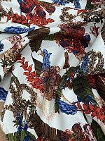 Ткань шёлк с рисунком полевых цветов в стиле Valentino