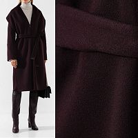 Ткань пальтовая кашемир тёмно фиолетового цвета Loro Piana