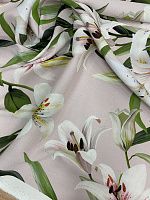 Ткань шёлк с эластаном с цветочным принтом в стиле Dolce Gabbana