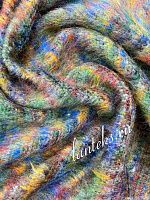 Ткань вязаное полотно с ворсой яркого цвета