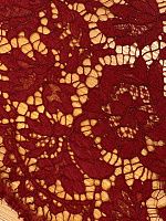 Ткань кружево кордовое цвета бордо шириной 95см
