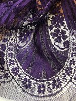 Ткань кружево Solstiss цвет тёмно фиолетовый