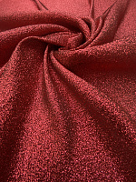 Ткань шёлковая красного цвета с люрексом