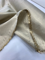 Ткань шёлковая золотисто бежевого цвета без эластана