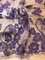 Ткань кружево Solstiss цвет фиолетовый