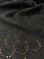 Ткань шитьё на хлопке чёрного цвета в стиле  Valentino